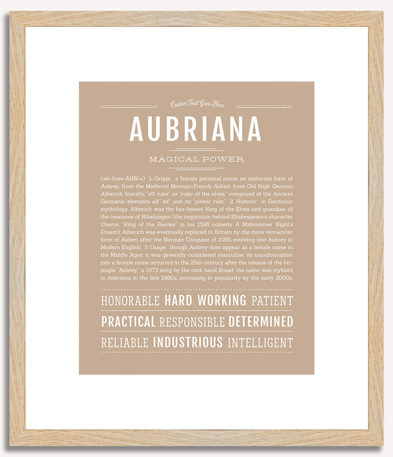 Aubriana | Name Art Print