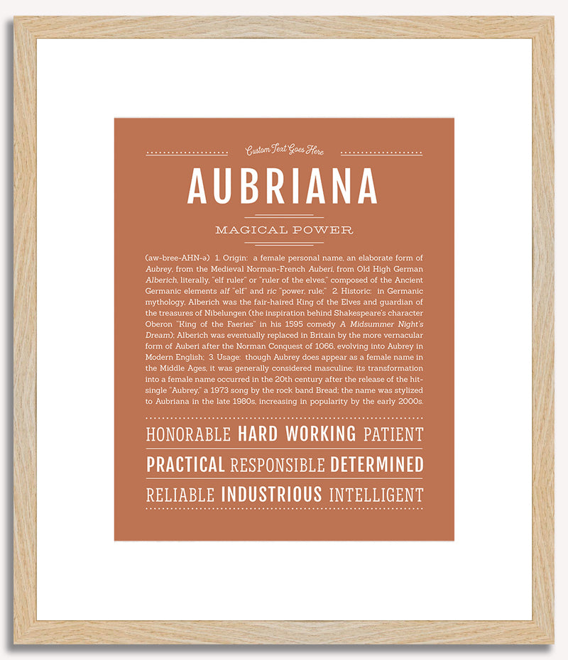 Aubriana | Name Art Print