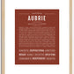 Aubrie | Name Art Print