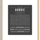 Aubrie | Name Art Print