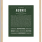 Aubrie | Name Art Print