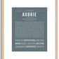 Aubrie | Name Art Print