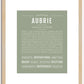 Aubrie | Name Art Print