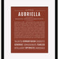 Aubriella | Name Art Print