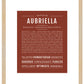 Aubriella | Name Art Print