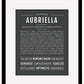 Aubriella | Name Art Print