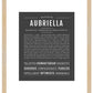 Aubriella | Name Art Print