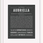 Aubriella | Name Art Print