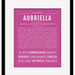 Aubriella | Name Art Print