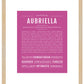 Aubriella | Name Art Print