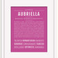 Aubriella | Name Art Print