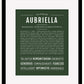Aubriella | Name Art Print
