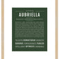 Aubriella | Name Art Print