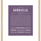 Aubriella | Name Art Print