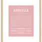 Aubriella | Name Art Print