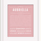 Aubriella | Name Art Print