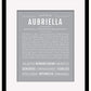 Aubriella | Name Art Print