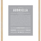 Aubriella | Name Art Print