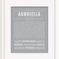 Aubriella | Name Art Print