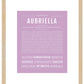 Aubriella | Name Art Print