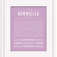 Aubriella | Name Art Print