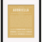 Aubriella | Name Art Print