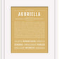 Aubriella | Name Art Print