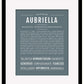 Aubriella | Name Art Print
