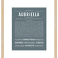 Aubriella | Name Art Print