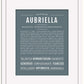 Aubriella | Name Art Print