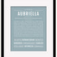 Aubriella | Name Art Print