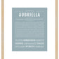 Aubriella | Name Art Print