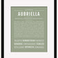 Aubriella | Name Art Print