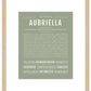 Aubriella | Name Art Print