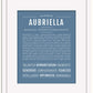 Aubriella | Name Art Print