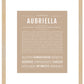 Aubriella | Name Art Print