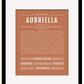 Aubriella | Name Art Print