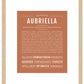 Aubriella | Name Art Print