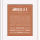 Aubriella | Name Art Print