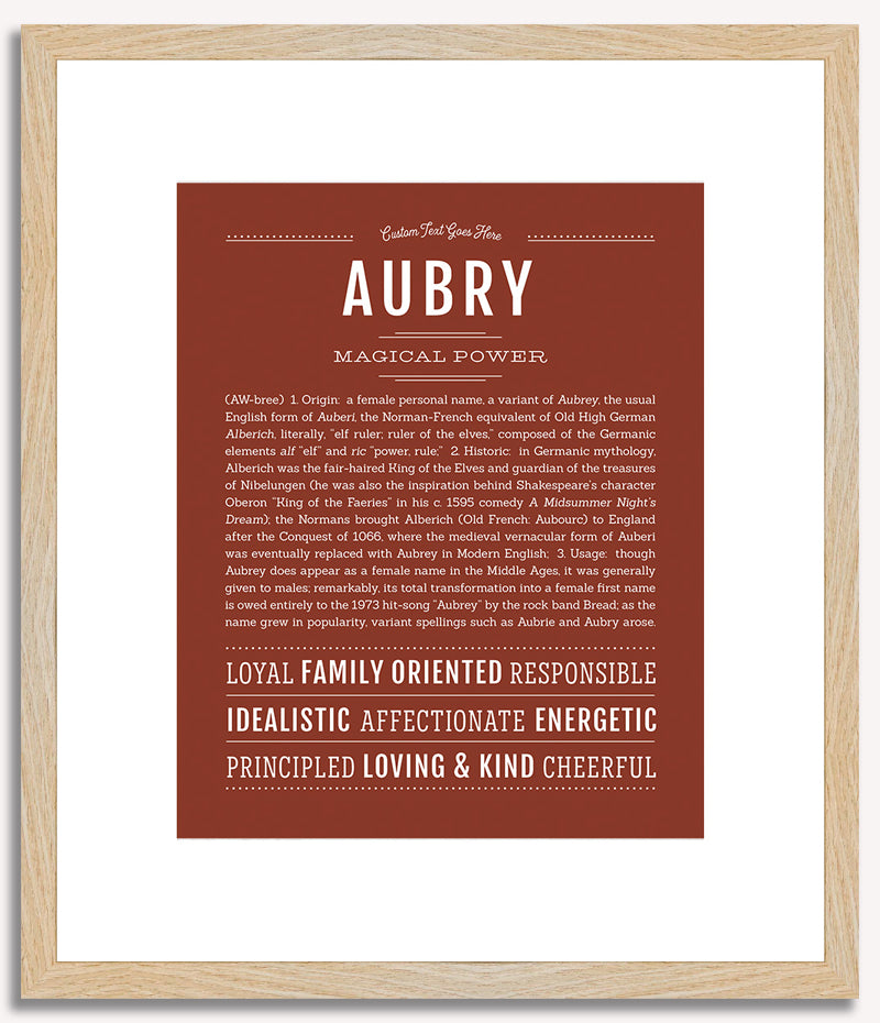 Aubry | Name Art Print