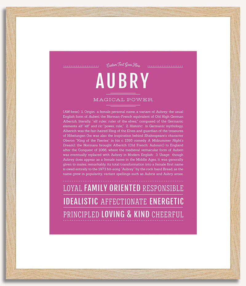 Aubry | Name Art Print