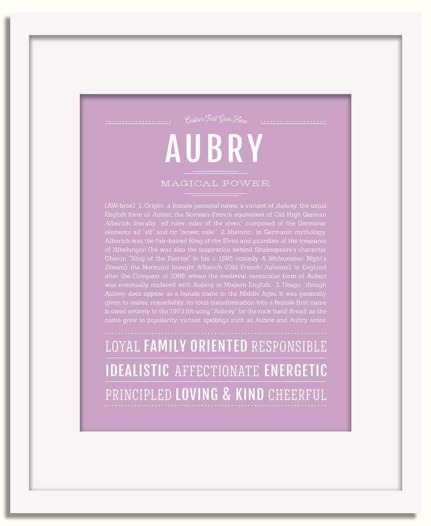 Frame Options | Lilac | White Frame, Matted