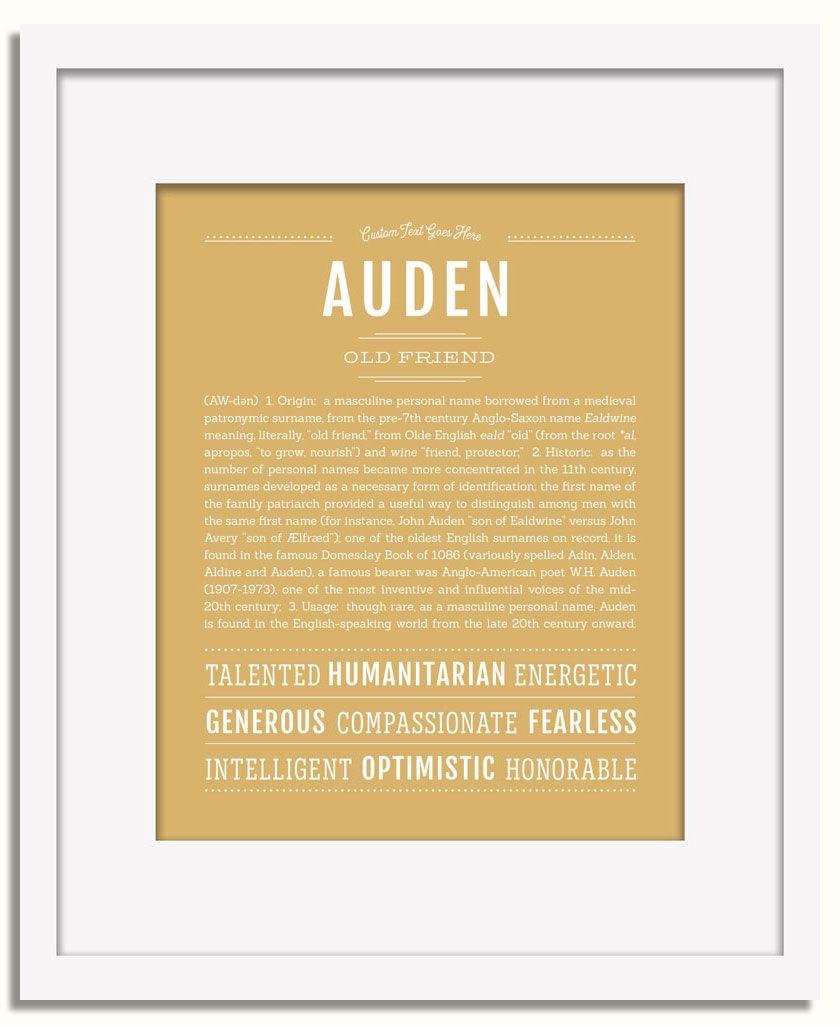 Frame Options | Matte Gold | White Frame, Matted