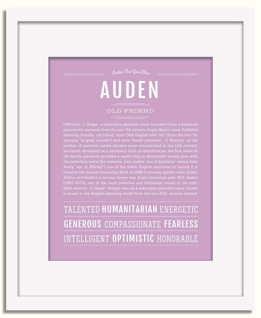 Frame Options | Lilac | White Frame, Matted