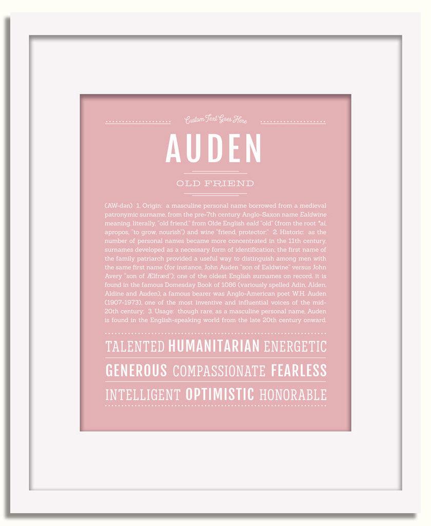 Frame Options | Dusty Rose | White Frame, Matted