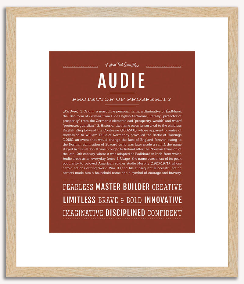 Audie | Name Art Print