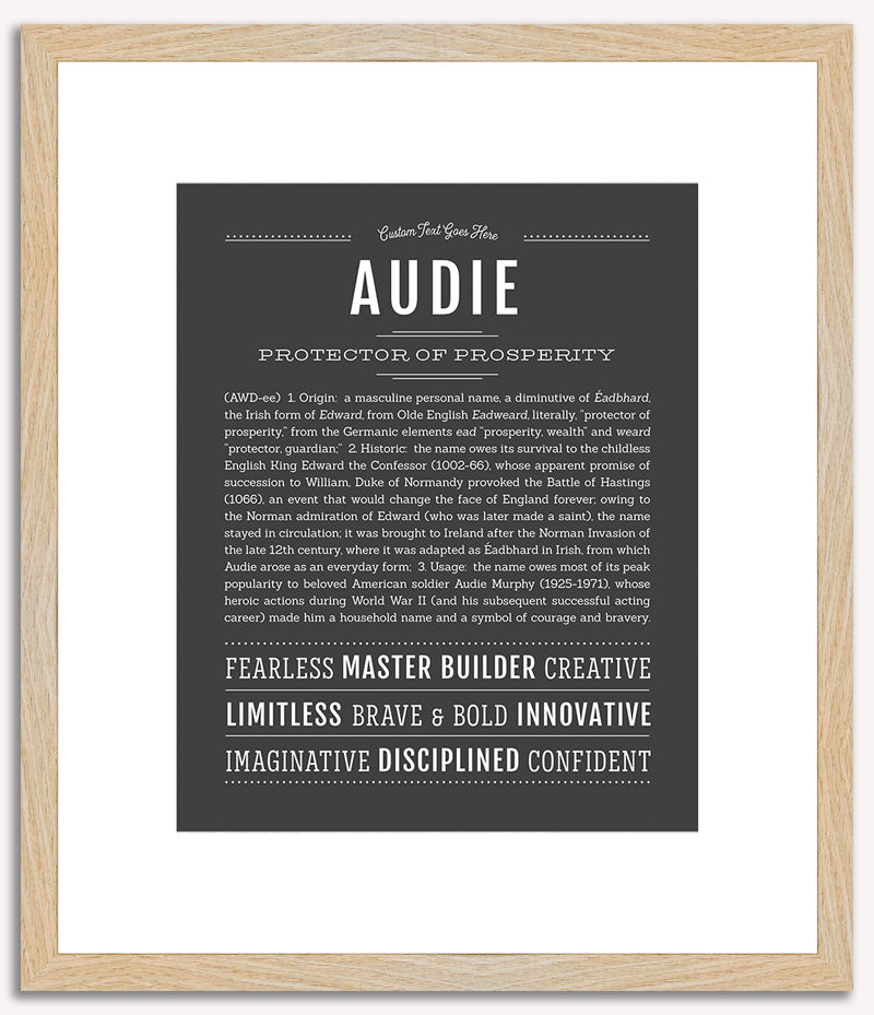 Audie | Name Art Print