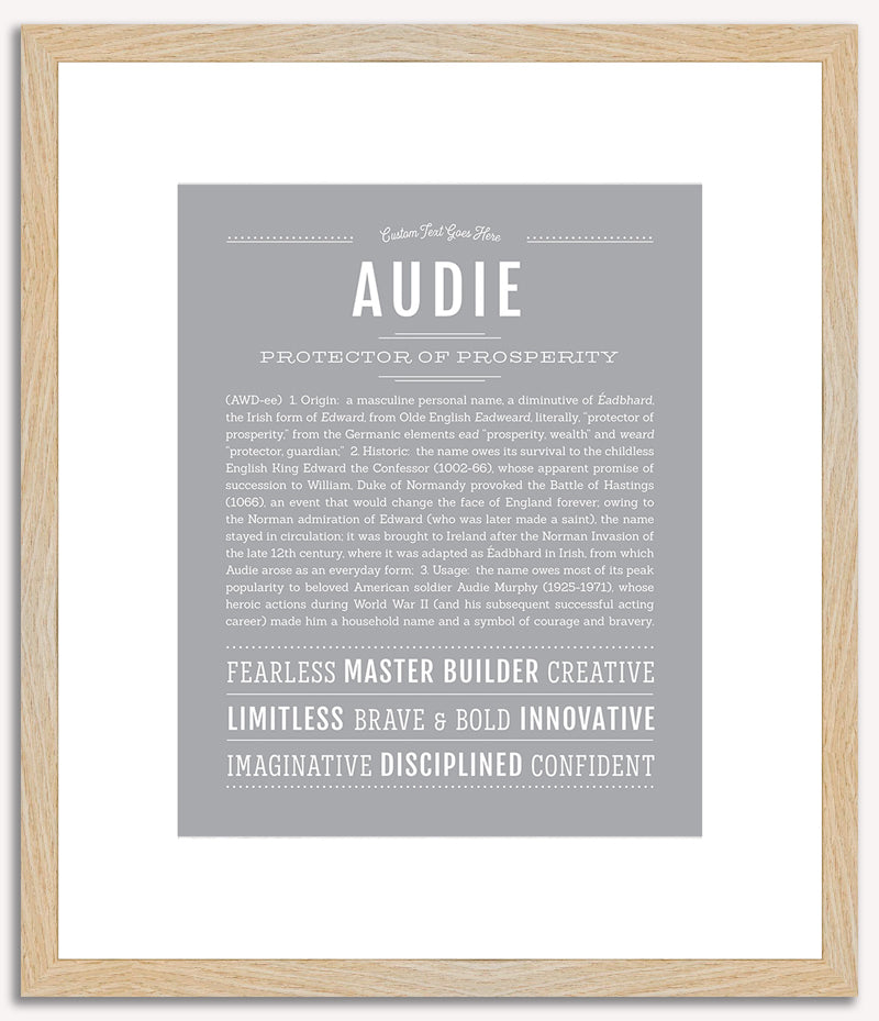 Audie | Name Art Print