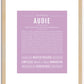 Audie | Name Art Print