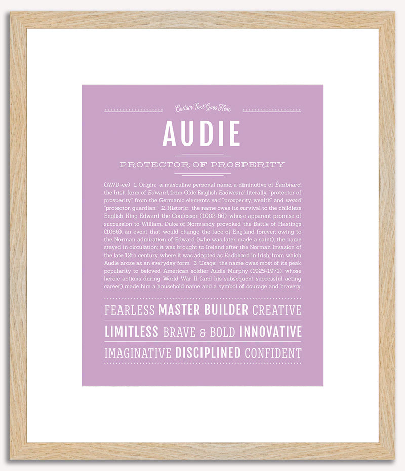 Audie | Name Art Print